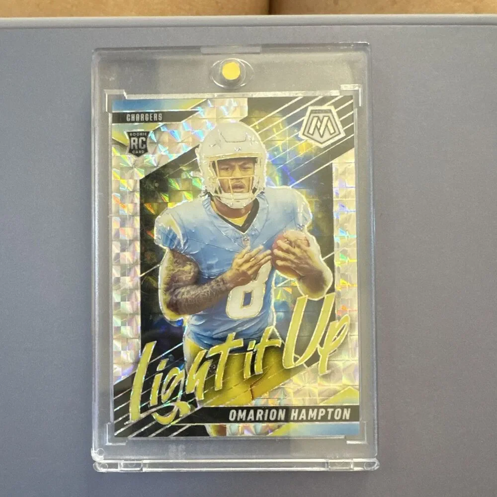 2025 Panini Mosaic Light It Up Mosaic Omarion Hampton Chargers #12 RC Insert